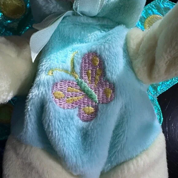Vintage 2003 Hugfun Intl Bunny Rabbit Dressed As Butterfly Plush 9" - Picture 5 of 9